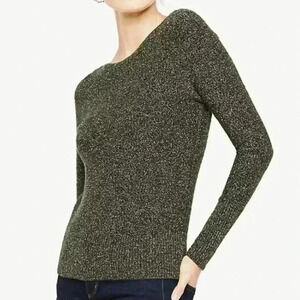 Ann Taylor pullover sparkle shimmer wool blend party sweater size small